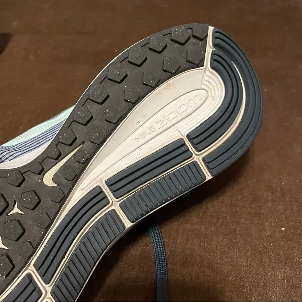 Very Good Nike Air Zoom Pegasus 34 womens running shoes 9.5 Navy blue seafoam